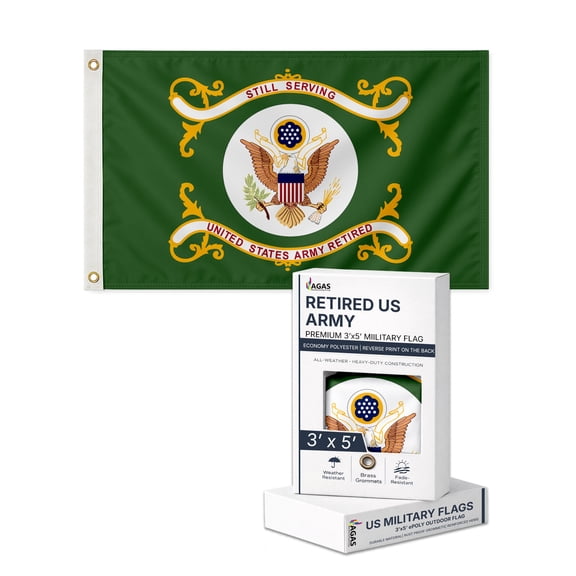 AGAS US Army Retired 3x5ft Polyester Flag