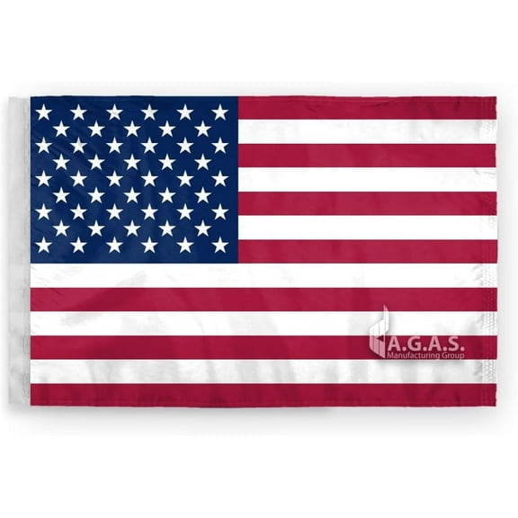 AGAS USA Printed Flag - 2x3 Ft - Printed Economy Polyester - Metal Grommets Polyester Header - Stitched Edges - Vivid Colors Fade Proof - Indoor Flag.