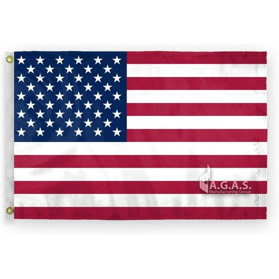 AGAS USA Printed Flag - 4x6 Ft - Printed Economy Polyester - Metal Grommets Polyester Header - Stitched Edges - Vivid Colors Fade Proof - Indoor Flag.