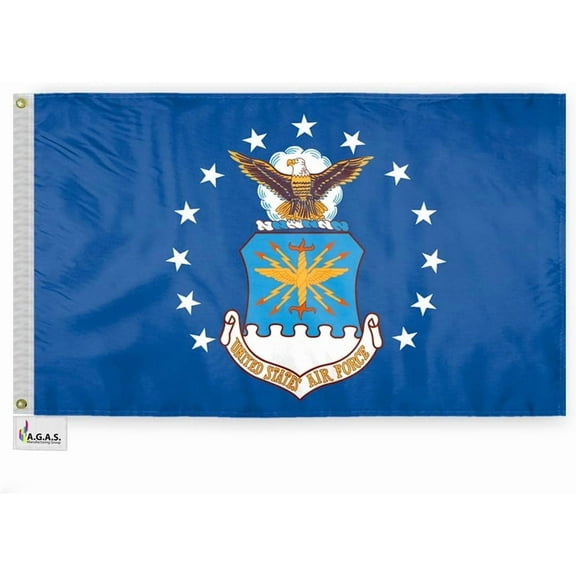 AGAS United States Air Force Flag 2x3 Ft - Printed Durable Polyester US Air Force Garden Flag
