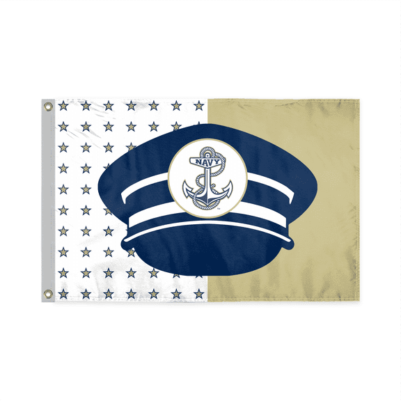AGAS United States Naval Academy Midshipmen USNA Boat Mini flag 12x18 Inch Polyester with Brass Grommets - Nautical flags