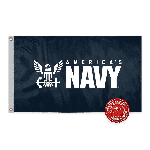 AGAS United States Navy Americas Navy Flag 3 x 5 ft Polyester with Grommets