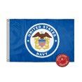 thumbnail image 1 of AGAS United States Navy Flag 2 x 3 ft Indoor Polyester with Brass Grommets, 1 of 9