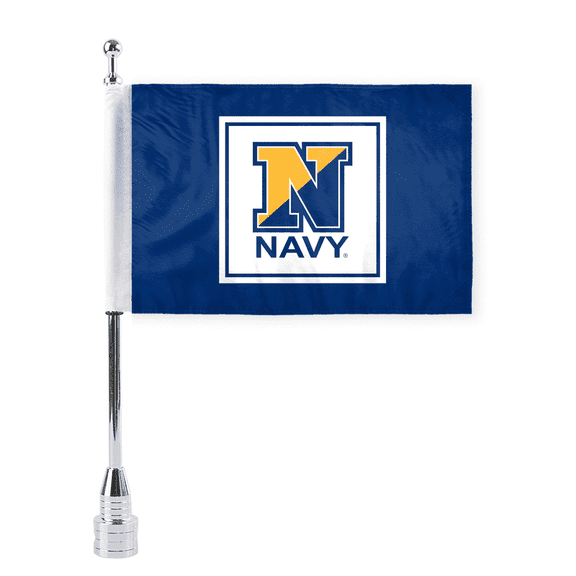 AGAS United States Navy N Logo Motorcycle Flag 6 x 9 inch Double Sided (Without Pole)