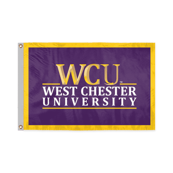 AGAS West Chester WCU University Flag 2x3 Ft Durable Polyester with Brass Grommets - 2 x 3 Feet Quadruple Stitched Fly End WCU Rams cats College banners