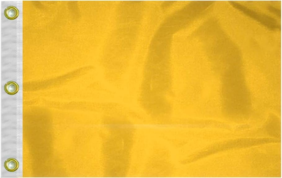 AGAS Yellow Gold Golf Flags Mini with Grommets 14x20 inch 200D Nylon