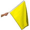 thumbnail image 1 of AGAS Yellow Racing Caution Flag 24x30 inch– Heavy Duty Nylon, 30 in Wood Pole, Bright Single Side., 1 of 2