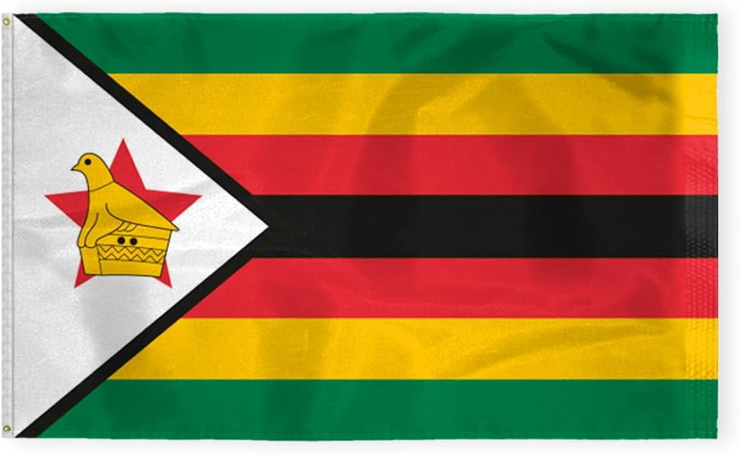 AGAS Zimbabwe Flag 6x10 ft 200D Nylon 6 Needle Lock Stitched Fly Hem ...