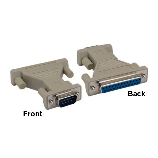 AGBY Db9 Male To Db25 Female Serial At Modem Adapter Coupler Rs232