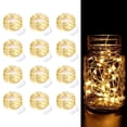 thumbnail image 1 of AGCAN 12 Packs Fairy Lights Battery Operated, 9.84FT 30 LED Mini Battery Powered Copper Wire Starry String Lights for Christmas Bedroom Party Indoor Gift Decoration (Warm White), 1 of 12