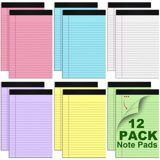 AGCAN Premium Legal Pads, 12 Pack Colored Note Pads, 5" x 8" Lined Writing Pads, Small Portable Notepads for Office, Business, No Ink Bleeding