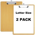 thumbnail image 1 of AGCAN Wood Clipboards Set of 2, Clipboards with Low Profile Clip, Hardboard Office Clipboard 8.5x11 for Classroom, Office, Home, 1 of 7