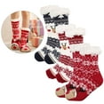thumbnail image 1 of AGCAN Fuzzy Socks for Women, 3 PACK Warm Thick Indoor Winter Furry Socks for Gifts, 1 of 9