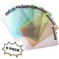 thumbnail image 1 of AGCAN 6 Pack Clipboards with Low Profile Clip, Glitter Clipboards, 9" x 12.5" Plastic Clip Board with Ruler Measurements, for Office Supplies Classroom Teacher College, Assorted Colors, 1 of 9