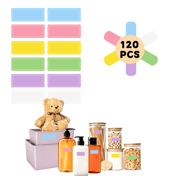 AGCAN 1040 Pcs Labels Stickers, Self-Adhesive Colored Moving Labels in Different Sizes, Removable Labels for Storage Bins, Home, Office, Kitchen