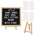 thumbnail image 1 of AGCAN Felt Letter Board with Stand, 10 x 10 Inches Wood Frame Message Board, Changeable Letter Boards with 290 Letters, Numbers and Symbols, 1 of 7