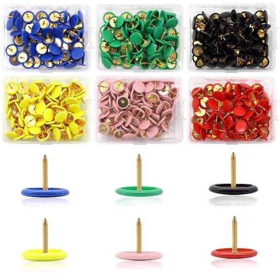 AGCAN 600 Pcs Push Pins, Assorted Colors Thumb Tacks for Bulletin Board, Portable Map Tacks with Steel Tip for Corkboard, Map, Calendar, Photo, Home, Office