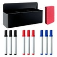 thumbnail image 1 of AGCAN Whiteboard Magnetic Dry Erase Marker Holder Set, Dry Erase Markers Bullet Tip 3 Colors 9 Whiteboard markers with Big Magnetic Pen Holder, 1 of 8