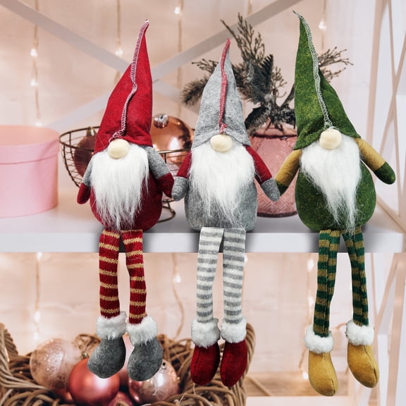 AGCAN 3Pcs Christmas Gnomes Decorations, Xmas Gnomes Santa Tomte Swedish Scandinavian Nordic Doll, Xmas Decorations for Home Indoor Ornaments for Women Gnomes Lovers
