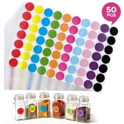 AGCAN 50 Pcs Colored Dot Stickers, 3/4" Removable Round Circle Stickers, Multicolor Coding Label for Office,Classroom,Family