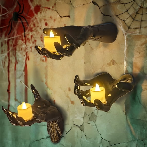 AGCAN Halloween Mannequin Hands, Pack of 3 Wall Mounted Creepy Reaching ...