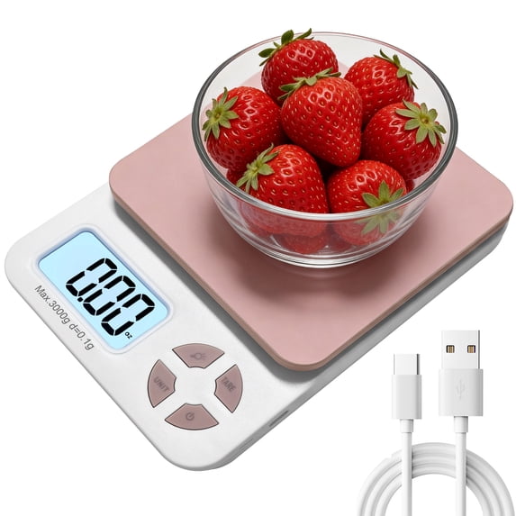AGCAN Digital Food Scale Grams and Ounces, 22lb Digital Kitchen Scale with 6 Units and Tare Function, 0.1g Precise Graduation, Stainless Steel Food Scale for Baking, Cooking, Dieting and Meal Prep