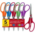 thumbnail image 1 of AGCAN 5 Pack Scissors All Purpose, 8" Sharp Blades Scissors for Office with Comfort Grip Handles, Multicolor Scissors All Purpose Heavy Duty For Home, Sewing, and Crafts, 1 of 8