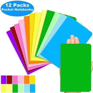 AGCAN 12 Pack Pocket Notebook, 3.5"x 5.5" Assorted Color Mini Notebook, 24 Sheets Small Notepad for Work, Office, Nurse, Travel