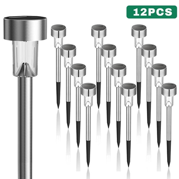 AGCAN 12 Pack Solar Light Outdoor Waterproof, Dusk to Dawn Up to 12 Hrs Solar Powered Outdoor Pathway Garden Lights, Landscape Lighting for Decor, Pathways, Walkway, Patio, Garden, Yard