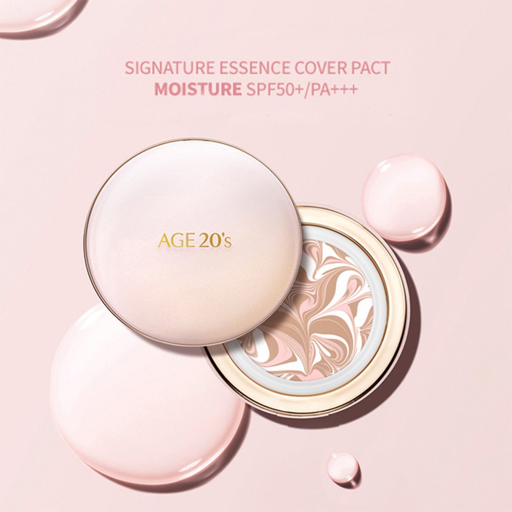 AGE 20'S Signature Essence Cover Pact Moisture, 21 Light Beige, SPF 50 - image 1 of 4