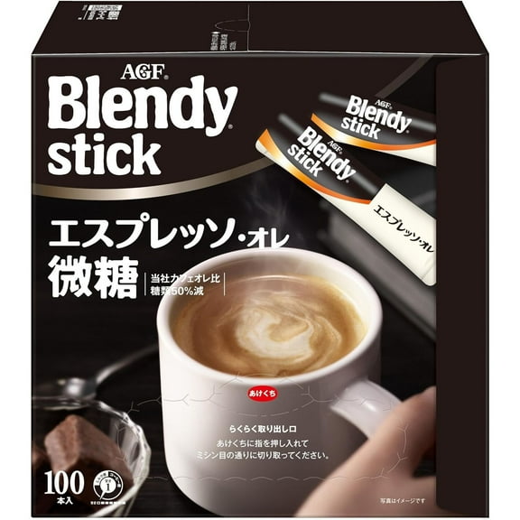 AGF Blendy Stick Espresso Ore Lait 100 Stick Coffee Low Sugar Made in JAPAN - Tokyo Sakura Mall