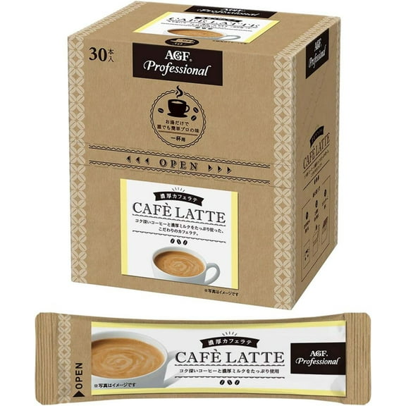AGF Professional Rich flavor Cafe Latte 30 sticks Made in JAPAN - Tokyo Sakura Mall