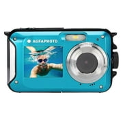 AGFAPhoto WP8000 24MP Waterproof Digital Camera with 3x Optical Zoom, Micro Four Thirds Mount, Full-Frame Sensor, and 16:9 Aspect Ratio (Blue)
