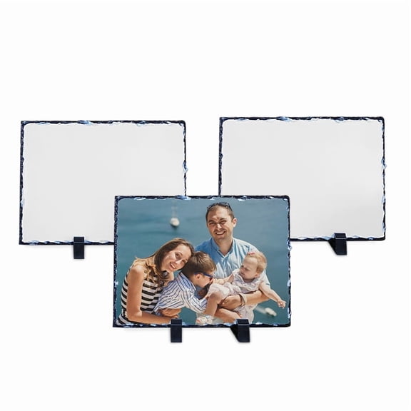 AGH 15x20cm Sublimation Photo Slate Plaques, Set of 28 Blank Rock Frames with Stands for DIY Personalized Picture Printing, Home Dcor, Gifts, and Keepsakes