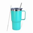 thumbnail image 1 of AGH 20oz Tumbler with Handle Stainless Steel Insulated Coffee Mug Travel Mug with Handle Double Wall Tumbler Cup with Spill Proof Lid and Straw and Straw Brusher, 1 Pack,Mint Green, 1 of 6