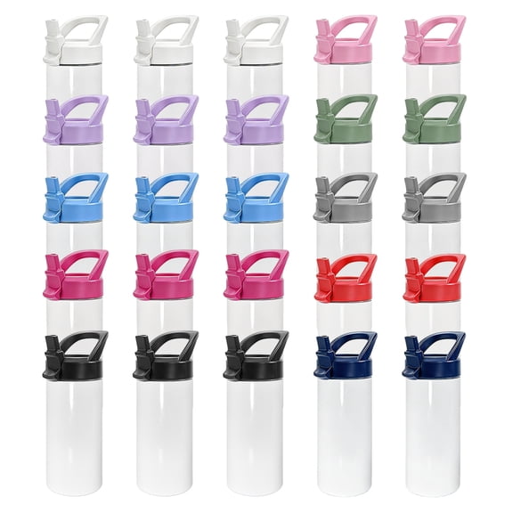 AGH 25 pack 15oz Sublimation Straight Skinny Tumblers with Screw lid