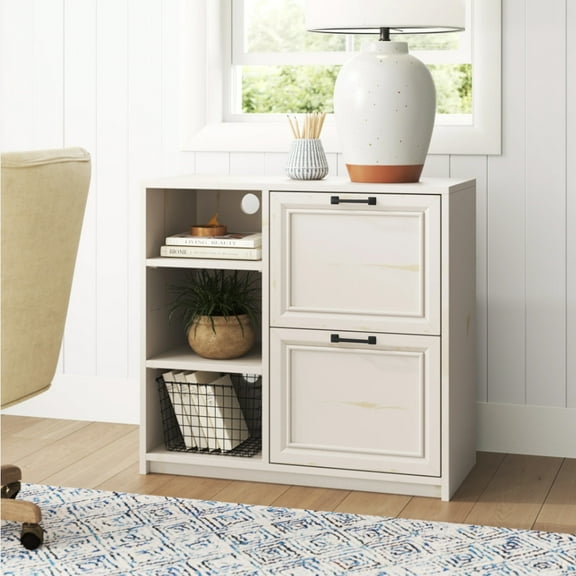 AGHDECO Oliwia 2-Drawer Wood Lateral Filing Cabinet in White