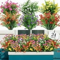 thumbnail image 1 of AGIRL 24 Bundles Artificial Fall Flowers Outdoor Indoor Decoration,Fake Plastic Flowers,Faux Autumn Plants for Thanksgiving Fall Decor,for Hanging Outside Garden Front Door Porch Patio Window Box, 1 of 10
