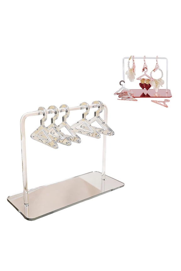Acrylic Earring Holder with 8 Hangers, Festive Holiday Designs, for Home Use