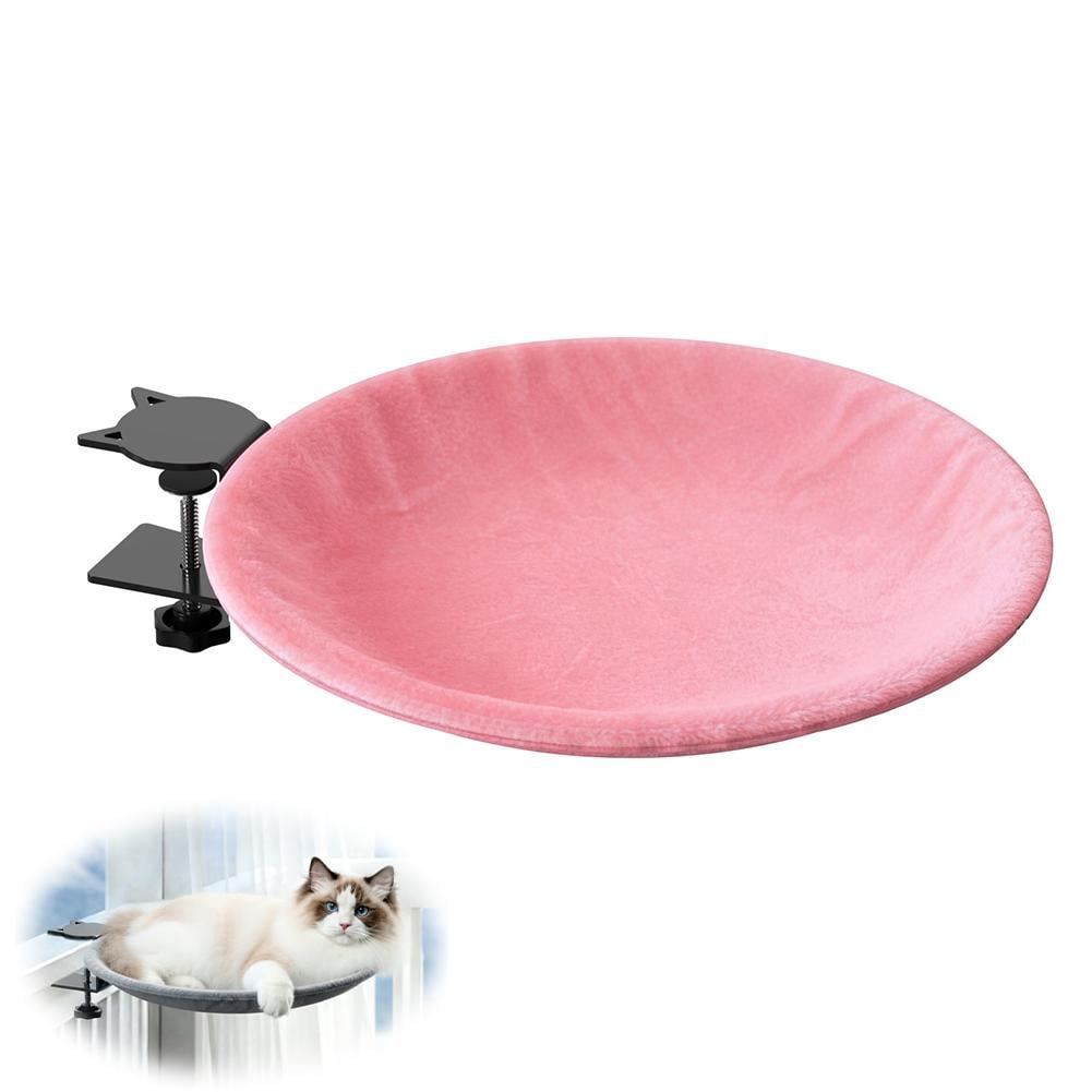AGIUFGS Cat Hammock with Perch, Drill-free Clamp Installation, for Window Sills and Bookshelves