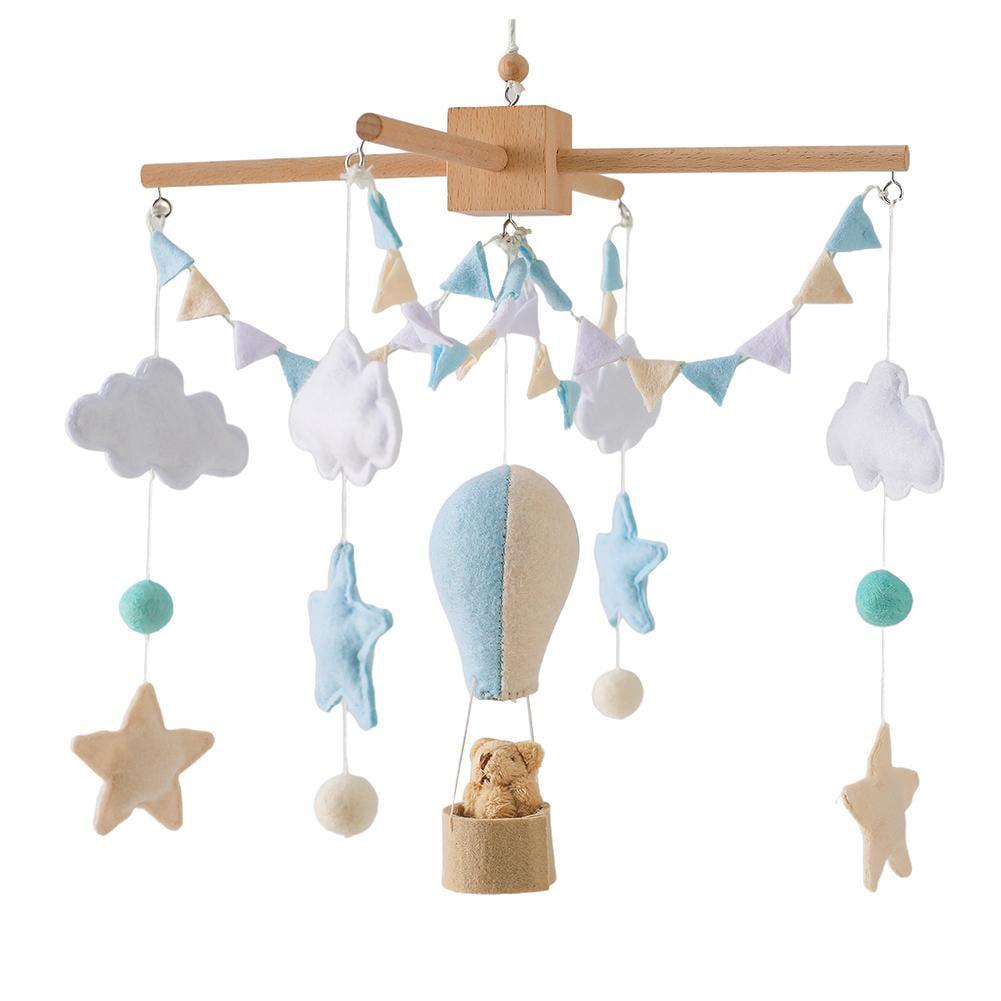 AGIUFGS Crib Mobile with Wooden Hoop and Cord, Festive Holiday Designs, for Home Use