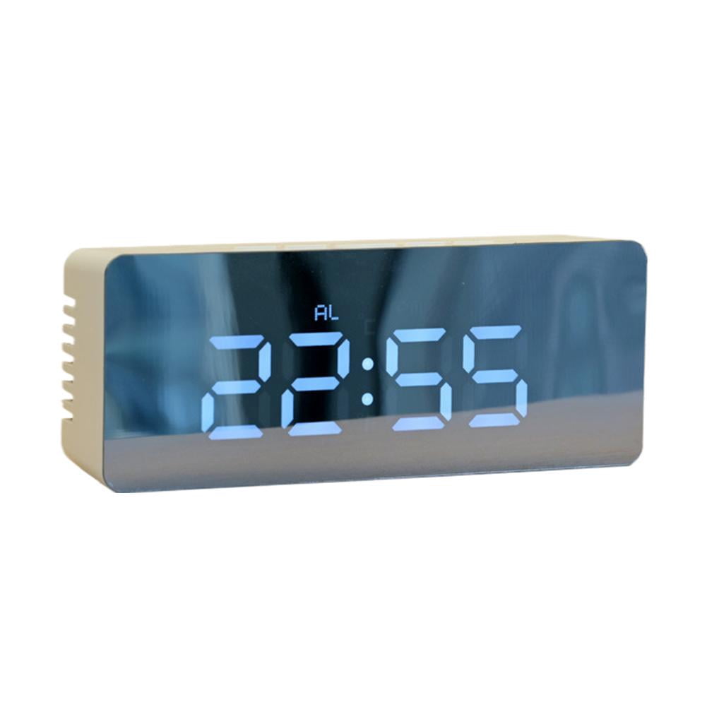 AGIUFGS Digital Alarm Clock with Mirror LED Display, Festive Holiday ...