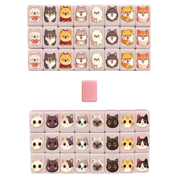 AGIUFGS Mahjong Game Set, Festive Holiday Designs, for Home Use