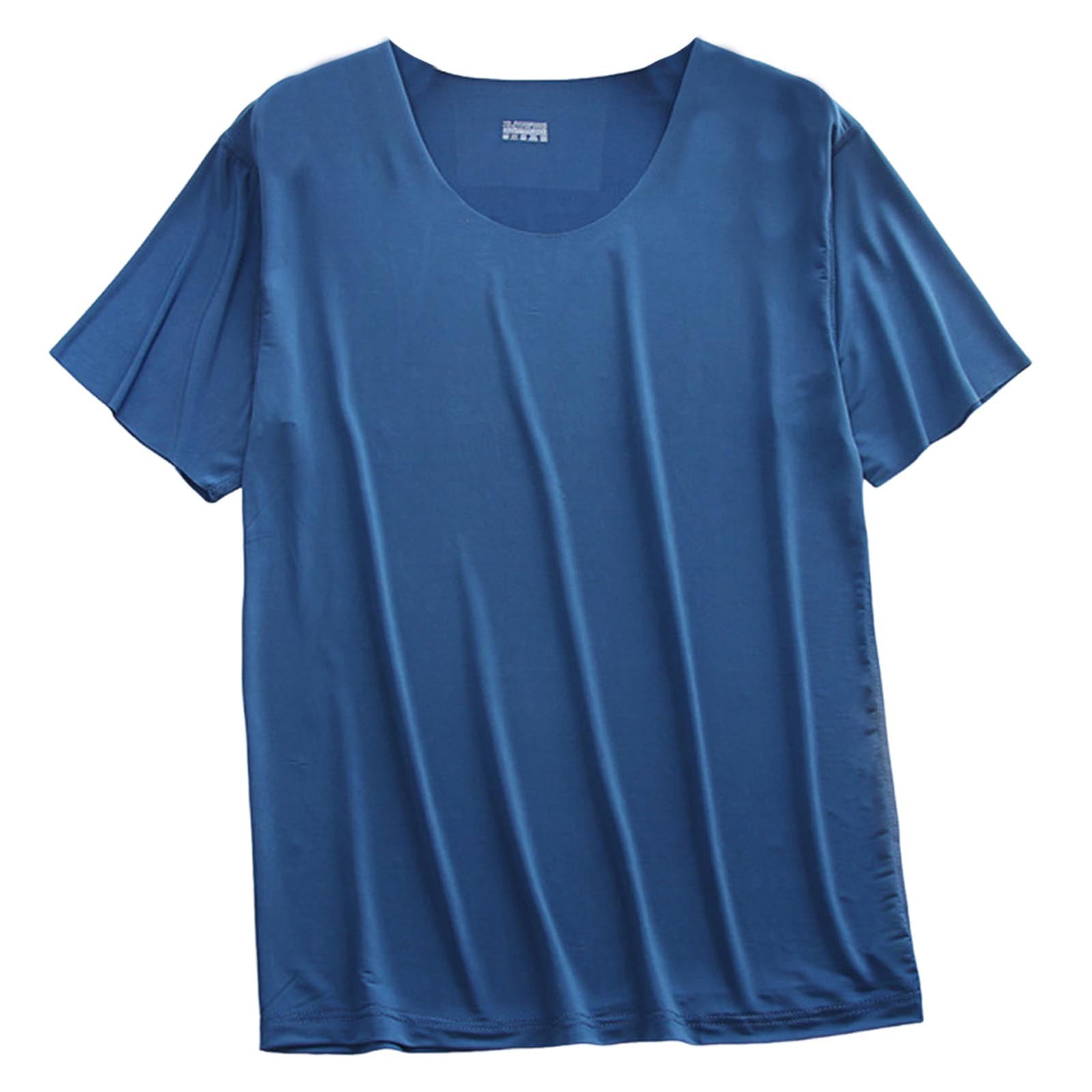 AGKIZG Mens Solid Color Crew Neck Tank Top Breathable Fabric Slim ...