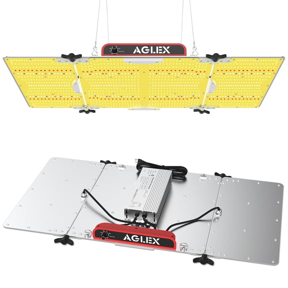 AGLEX K400 LED Grow Light, Dimmable Full-Spectrum with Daisy-Chain, for Indoor Hydroponic Plants - Seedling to Flowering