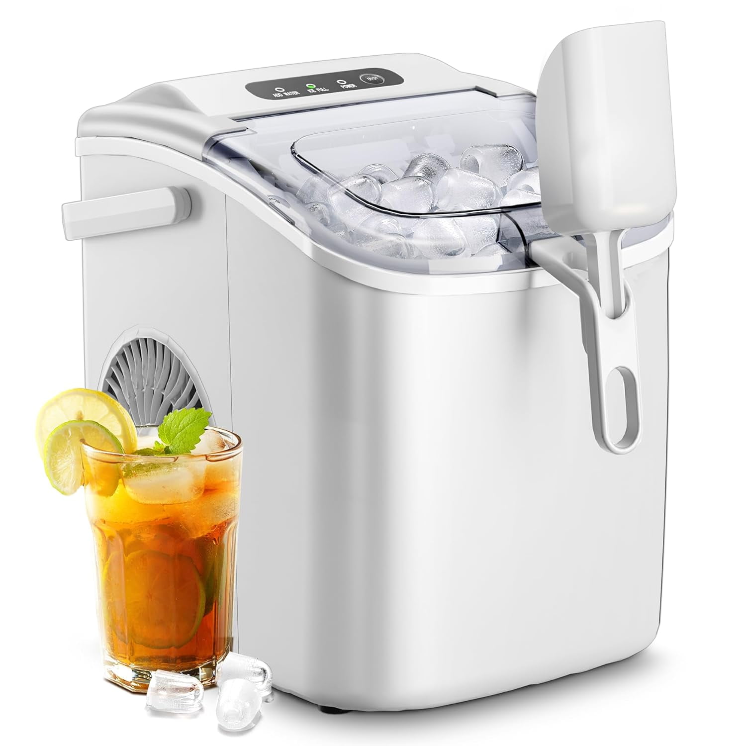 AGLUCKY Ice Makers Countertop,Portable Ice Maker Machine with Handle