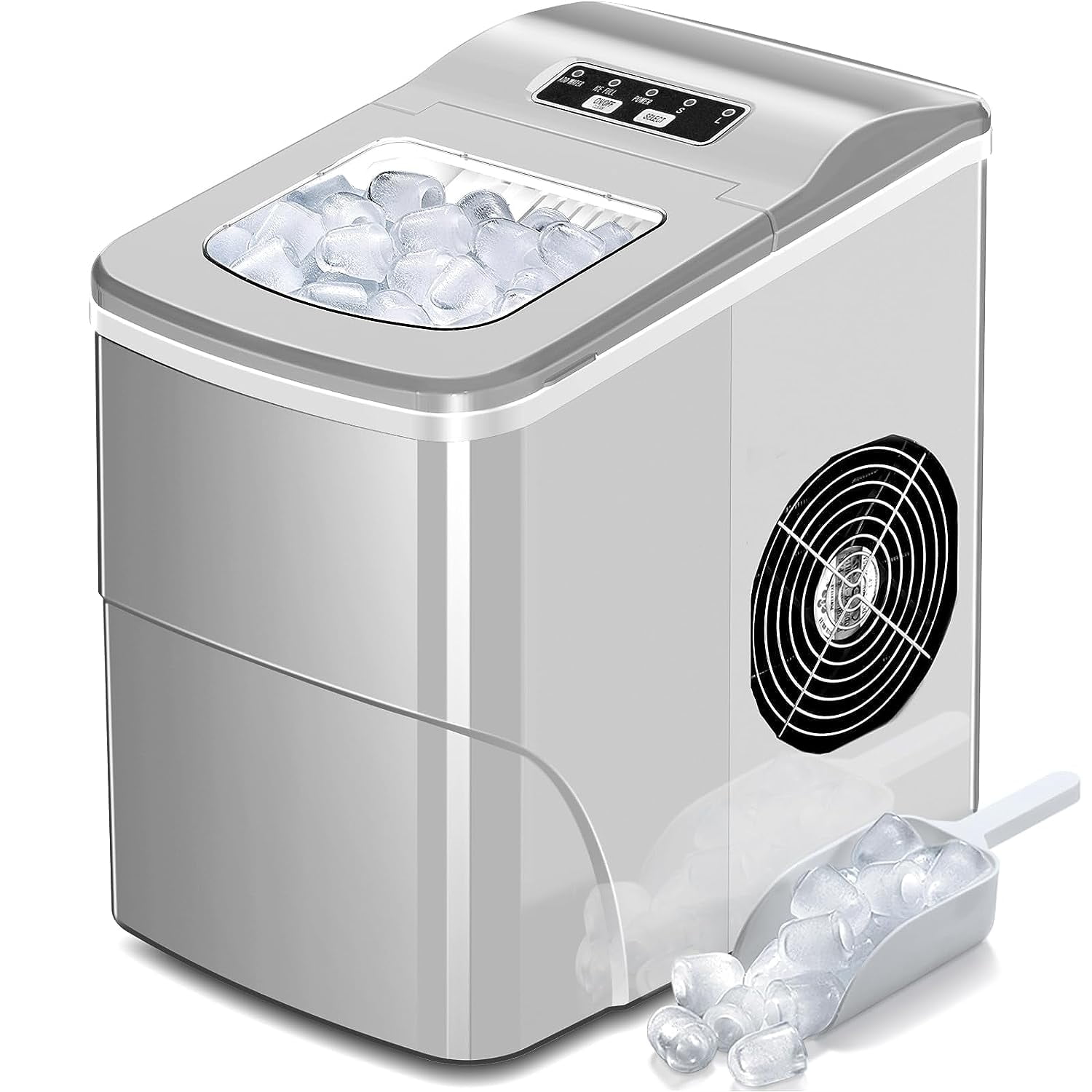 AGLUCKY Ice Makers Countertop with SelfCleaning, 26.5lbs/24hrs, 9