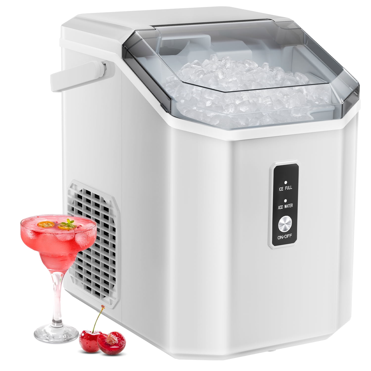 AGLUCKY Nugget Countertop Ice Maker with Soft Chewable Ice, Self