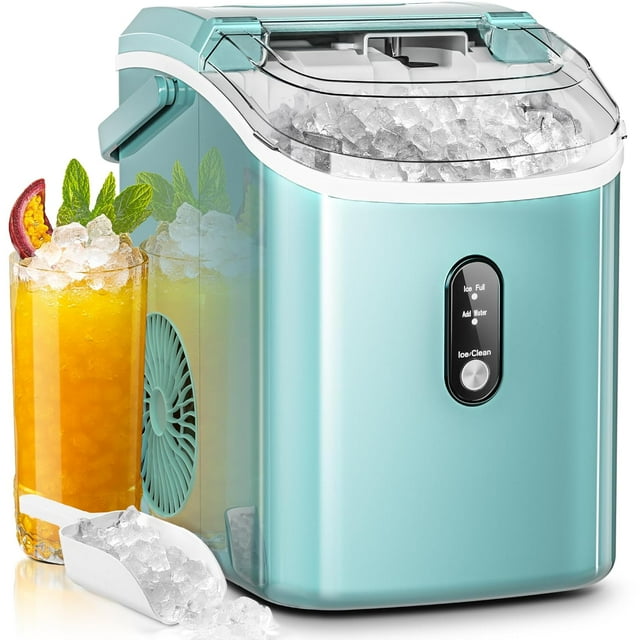 AGLUCKY Nugget Ice Maker Countertop,35lbs/24H,Portable Pebble Ice ...