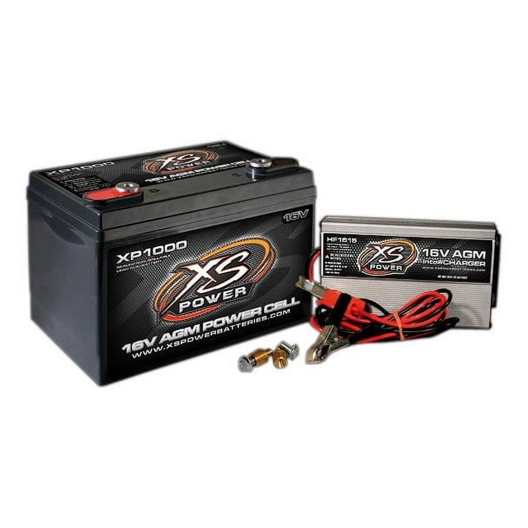 XS Power AGM Battery 16V 2 Post & HF Charger Combo Kit XS Power AGM Battery 16V 2 Post & HF Charger Combo Kit